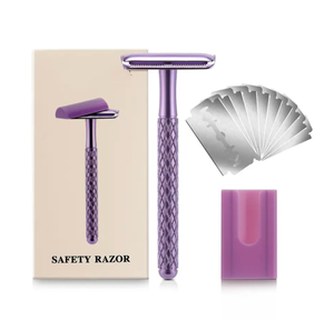 Maquinilla de afeitar de acero inoxidable personalizada, afeitadora húmeda de residuos cero, maquinilla de afeitar desechable de seguridad para afeitar, embalaje personalizado por ANAAIF - Product Image 1