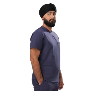 Haut de blouse médicale pour hommes, uniforme professionnel respirant à manches courtes, tenue d'infirmier, fabricant sur mesure - Product Image 1