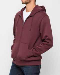 Sweat à capuche zippé personnalisable pour hommes pour les commandes en gros broderie et impression de logo personnalisé de haute qualité sur tissu polyester en coton doux - Product Image 4