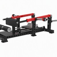 Appareil de Squat à Ciseaux Robuste à Charge de Plaques avec Rouleaux en Mousse et Plaques de Repose-Pieds pour l'Entraînement de Force en Salle de Sport Commerciale