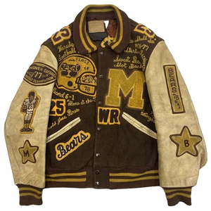 Chaqueta Universitaria de Béisbol para Hombre, Diseño Personalizado al por Mayor, Último Modelo, Lana Roja y Cuero Blanco, Chaqueta Universitaria con Letras Bordadas, Venta al por Mayor, Último Modelo - Product Image 3