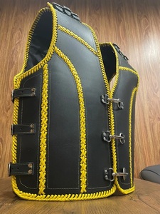 Motocicleta personalizada, chalecos de cuero norteamericanos personalizados, chaleco de cuero de alta calidad, nuevo chaleco de motorista informal - Product Image 2