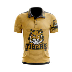 Polo de golf para hombre, Polo de cuello alto personalizado de poliéster de alta calidad bordado en blanco - Product Image 3