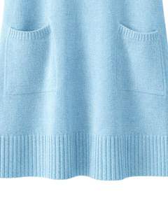 Light Blue <b>Womens</b> Knitted Sleeveless <b>Sweater</b> <b>Vest</b> V Neck Soft Acrylic Winter Layering Casual Custom Manufacturer OEM WholesaleEx - Product Image 6