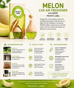 Ambientador para Auto con Aroma a Melón, Marca Privada, 6ml, OEM |   Fragancia para Auto Sin Alcohol |   España UE - Product Image 3