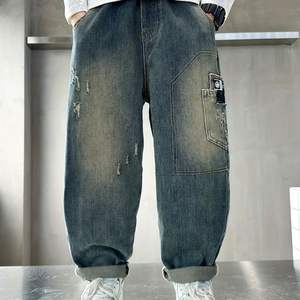 กางเกงยีนส์ผู้ชายทรงหลวมใส่สบายทนทานสำหรับใส่ทำงานและสุดสัปดาห์ - Product Image 3
