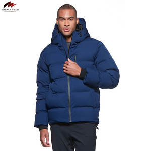 เสื้อแจ็คเก็ตพัฟเฟอร์บุรุษคุณภาพสูงแบบสั่งทำพิเศษสำหรับฤดูหนาว ผ้าแคนวาสกันลมอย่างดี เส้นใยไผ่ คอจีน ระบายอากาศได้ดี ดีไซน์ใหม่ - Product Image 2