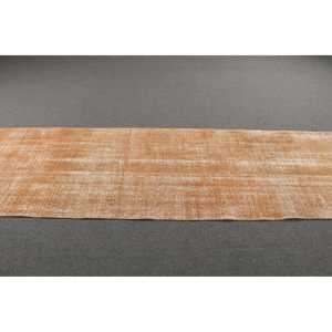 พรมขนาด 3x10 ฟุต, พรมตุรกีโบราณ, พรมลายตารางสีน้ำตาล - Product Image 3