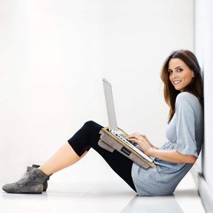 XL-Large Lap Desk,wishacc 24 pulgadas de ancho portátil Home Office Bed Lap-Desk Tray Vent Fit para 19 "Pulgada Laptop Table - Product Image 2