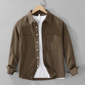 Camisas de algodón lisas informales de alta calidad, diseño personalizado, camisas elegantes para hombres, nuevas camisas transpirables de algodón con cuello levantado - Product Image 5