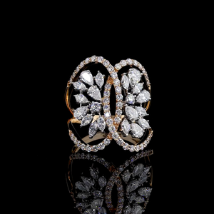 แหวนเพชรทรงมาร์ควิสและทรงลูกแพร์ขนาดใหญ่ ผลิตในห้องปฏิบัติการ |   แหวนหรูหราสำหรับงานปาร์ตี้ |   ของขวัญที่สมบูรณ์แบบสำหรับโอกาสพิเศษ - Product Image 1