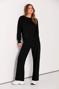 Survêtements pour femmes personnalisés, ensembles deux pièces, haut court à épaules dénudées, sweat-shirt à capuche et pantalon, ensemble de jogging, survêtements d'hiver pour femmes - Product Image 6