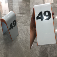 Numéros de table personnalisables en plastique ABS en forme de A, intelligents et double face, pour restaurants