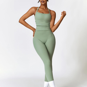 Ensemble de vêtements de sport pour femmes en deux pièces, vente en gros en ligne 2026, vêtements de yoga pour la salle de sport, ensemble de yoga sans couture à manches longues - Product Image 3