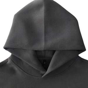 Personalizado 400-500 Gsm bordado desgastado para Puff estampado gráfico invierno peso pesado lavado ácido algodón Sudadera con capucha sólido - Product Image 5