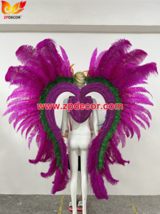 ZPDECOR – Costumes <span class=keywords><strong>de</strong></span> <span class=keywords><strong>carnaval</strong></span> personnalisés en plumes d'autruche, ailes pour la trinity et les Costumes <span class=keywords><strong>de</strong></span> <span class=keywords><strong>carnaval</strong></span> <span class=keywords><strong>de</strong></span> Miami - Product Image 2