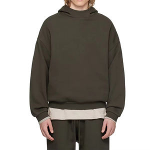 Sweat à capuche en coton tricoté pour homme, coupe classique, imprimé délavé, streetwear, col à capuche, techniques de lavage, silicone 3D - Product Image 1