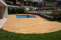 YKS Étanche Teck Naturel Bois Massif Piscine Extérieure Iroko Bois Franc Decking Extérieur Cumaru Plancher