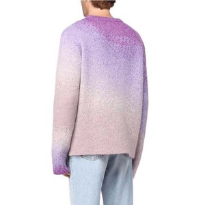 OEM personnalisé pull en tricot de mohair respirant pour hommes, pull à col rond, design imprimé, vêtements d'hiver, couleurs différentes anti-rétrécissement - Product Image 5
