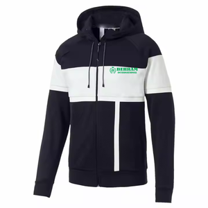 Sweat-shirts à capuche zippés pour hommes, couleur unie, coupe classique, manches standard, 100% coton molletonné/éponge française, respirant et à séchage rapide, personnalisables avec logo, vente en gros - Product Image 2