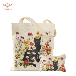 Bolsa de lona de algodón, bolsa de transporte de tela reutilizable ecológica, diseño personalizado y bolso duradero de color para uso diario, compras y regalos - Product Image 2