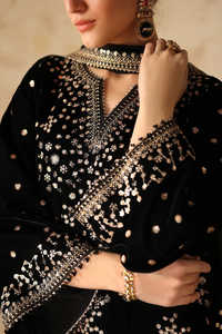 Lehenga Choli de soirée de luxe avec broderie en mousseline et embellissements pour femmes, tenue de soirée - Product Image 5