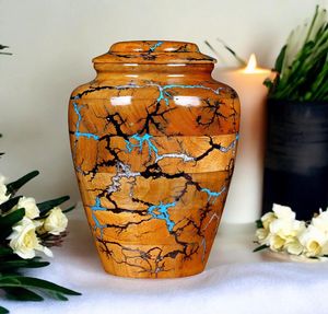 Urne funéraire élégante en bois et résine |   Finition lisse |   Prix de gros - Product Image 1