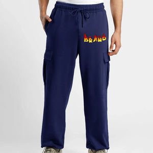 Logo personnalisé Pantalon de survêtement surdimensionné de haute qualité 100% coton Sweat Jogger Pantalon de survêtement décontracté pour hommes - Product Image 1