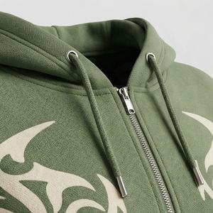 Conjunto Deportivo Unisex de Invierno con Sudadera con Capucha y Cremallera de Manga Larga, Estilo Casual, Top Corto, Bordado, Estampado, Color Sólido Personalizado - Product Image 4