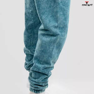 Jogger de ajuste cómodo con logotipo personalizado, pantalones de hombre con lavado ácido a un precio razonable - Product Image 5