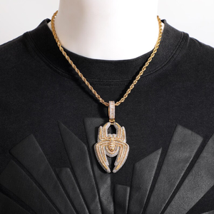 Collier pendentif en diamant de luxe entièrement VVS Moissanite Style Hip Hop pendentif en or sterling fait à la main personnalisable prêt pour la fête - Product Image 3