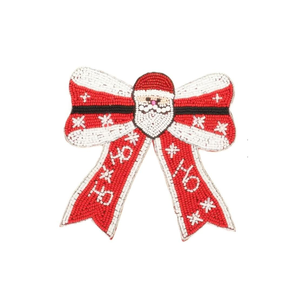 Exclusivo Soporte para Lazos de Pelo Navideños con Bordado de Cuentas y Perlas, Soporte Festivo para Lazos de Pelo con Bordado de Cuentas para las Fiestas - Product Image 4