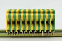 Bloc de bornes à vis de mise à la terre WUSLKG6N/NJSMW pour conducteurs de 5 à 10 AWG, 1 à 10 contacts