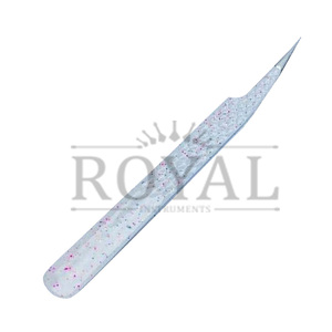 Pinzas de extensión de pestañas con punta recta larga y puntiaguda de acero inoxidable impresas personalizadas, aplicador de belleza personalizada - Product Image 2