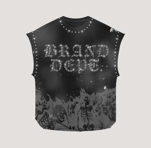 Acid Wash Distressed Sleeveless Raw Hem Men 2 Piece <b>Short</b> <b>Sets</b> Tank <b>Top</b> <b>and</b> <b>Shorts</b> <b>Set</b> <b>Shorts</b> <b>and</b> Shirt <b>Set</b> for Men - Product Image 2