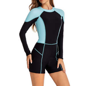 ชุดดำน้ำแขนยาวแบบชิ้นเดียวคุณภาพสูงสำหรับผู้ชายและผู้หญิง ป้องกันแสงแดด เหมาะสำหรับเล่นเซิร์ฟและดำน้ำ - Product Image 5