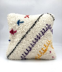 This Pillow Was Made From a Vintage <b>Moroccan</b> Pillow <b>Cover</b> <b>Moroccan</b> Woolen <b>Cushion</b> <b>Covers</b> Decorative <b>Cushion</b> Home - Product Image 2