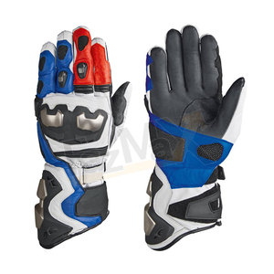 ถุงมือขับขี่มอเตอร์ไซค์แบบเต็มนิ้วสำหรับผู้ชาย ดีไซน์ล่าสุด กันลม ผลิตจากหนัง สำหรับนักแข่งมอเตอร์ไซค์ - Product Image 1