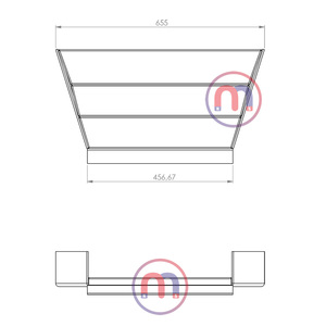 Plaque magnétique personnalisée en néodyme de grade N35, 655456 mm, haute intensité magnétique, tolérance 1 %, séparateur industriel pour lignes de traitement du verre - Product Image 3