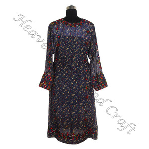 Belles robes de type Afghani et Balochi brodées à la main dans un design coloré plus vendu de 2025 Vintage Bohemian Banjara - Product Image 6