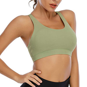 New Design Women's Simple Sport <b>Bra</b> Front Logo High Support Quick Dry Breathable Plus Size Yoga Gym Fitness OEM ODM Service - Product Image 4