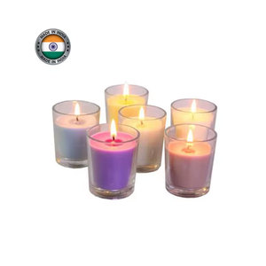 Verre à bougie d'étiquetage et d'emballage personnalisés au prix de gros de l'Inde - Product Image 1