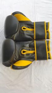 ถุงมือมวยหนังผสมสีเหลืองสีขาวและสีดำพร้อมสายรัดข้อมือกันน้ำสำหรับเล่นกีฬาสำหรับผู้ใหญ่ - Product Image 6