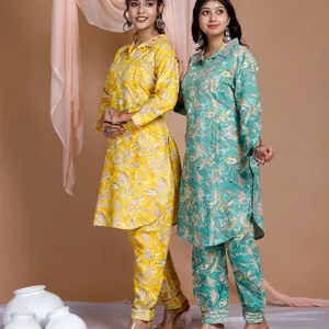 Latest Trends Digital Print and Embroidery Work Aliya Cut Kurti for Women Wear from Indian Supplier for girls and women