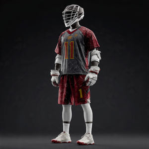 Uniforme de Lacrosse de Alta Calidad, Personalizado por Sublimación, Conjunto de Camiseta y Pantalones Cortos de Entrenamiento de Lacrosse, 100% Poliéster, Traje de Lacrosse Estampado - Product Image 1