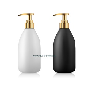 Ensemble de haute qualité de 2 distributeurs de savon liquide à pompe noir blanc or fournitures distributeur de nettoyage à la main avec matériau métallique - Product Image 1