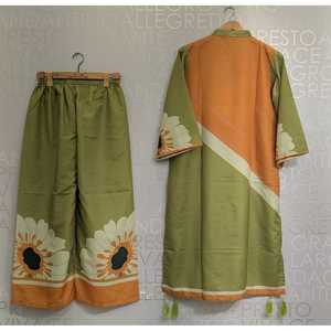 Traje de Satén de Dos Piezas FUSION Long Length SL00248, Manga Tres Cuartos, Diseño de Dos Piezas para Uso Diario en Otoño - Product Image 2
