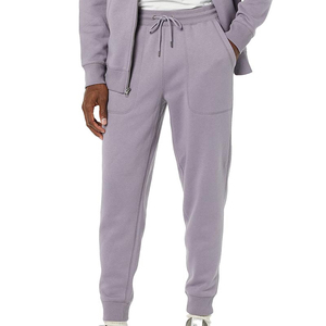 Pantalon de survêtement en coton doux pour hommes pantalon de survêtement en polaire léger d'hiver taille élastique confortable décontracté Style Sport respirant - Product Image 5