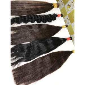 Produit chaud brun foncé cheveux longs 50 à 70 cm Double cheveux Super qualité naturel noir et vietnamien 100% faisceaux de cheveux extrémité épaisse - Product Image 4