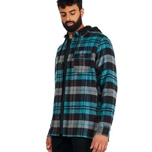 Solid Blue Color Men High Quality Wholesale Customized Logo Printing Winter <b>Plain</b> Dyed Flannel <b>Hoodie</b> on Sale - Product Image 3